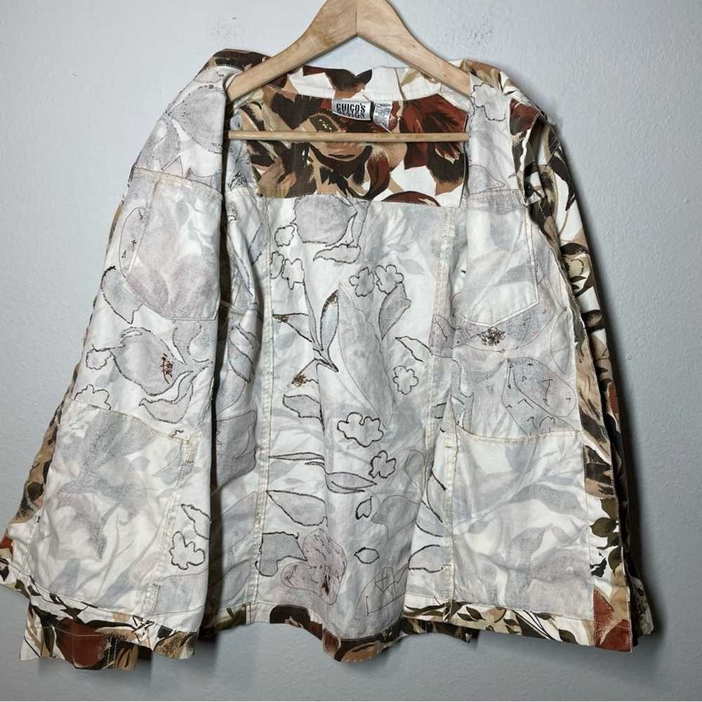 VTG Chicos Beaded Embroidered Floral Jacket Large… - image 3