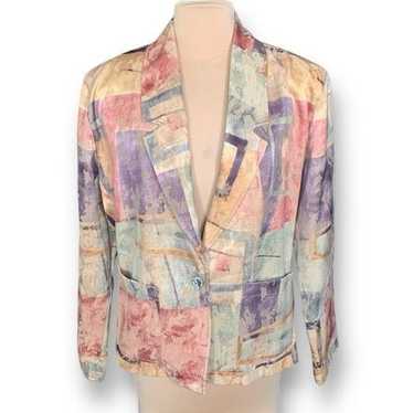 Vintage Rhonda Stark Blazer Jacket Oversized Multi