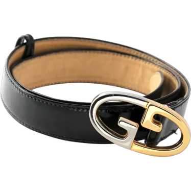 Gucci Buckle and Black Leather Belt, 30"