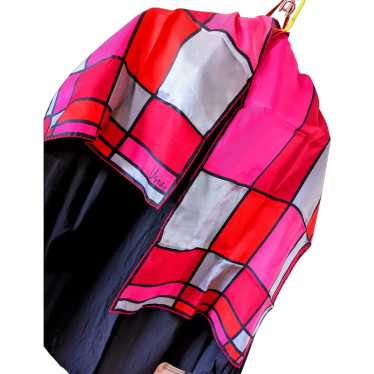 VERA Neumann silk scarf shawl Modernist geometric 