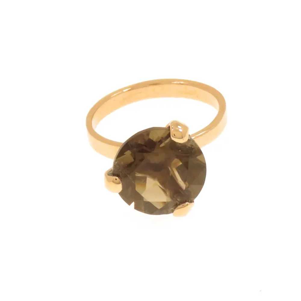 Cocktail ring in 9 carat rose gold with smooth ci… - image 3