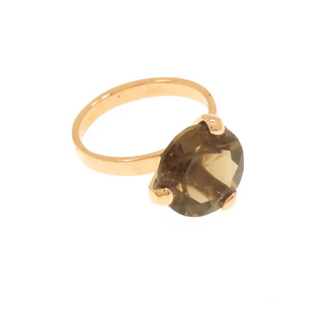 Cocktail ring in 9 carat rose gold with smooth ci… - image 7