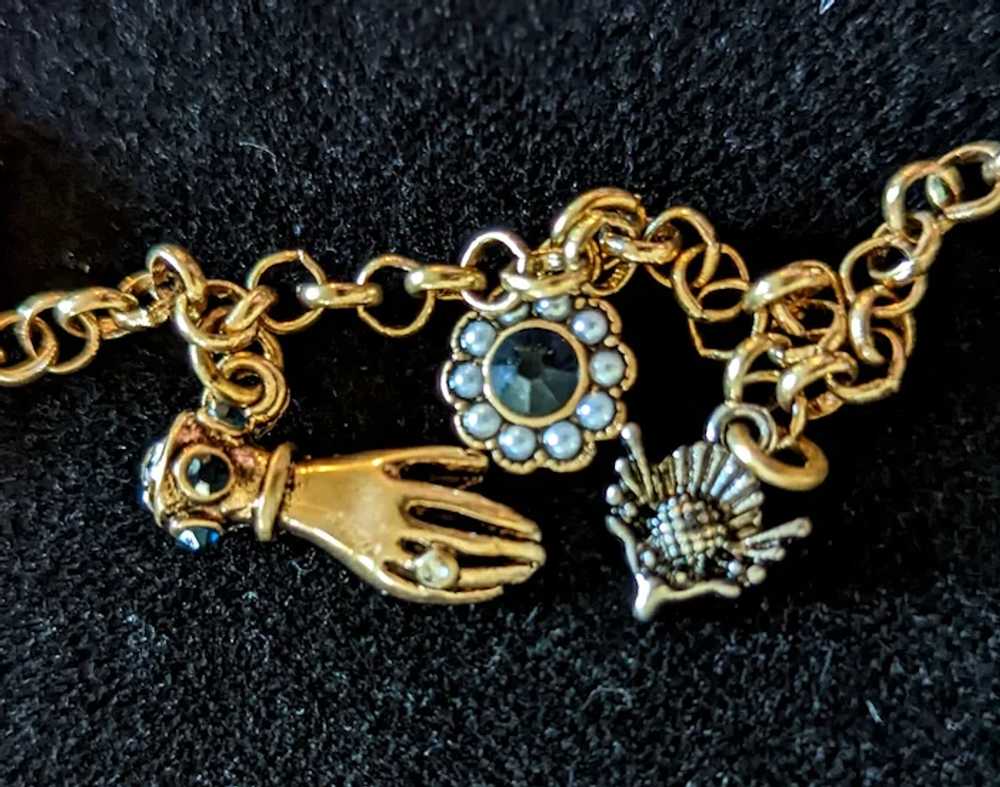 Oscar de la Renta necklace 22 charms multi-strand… - image 10