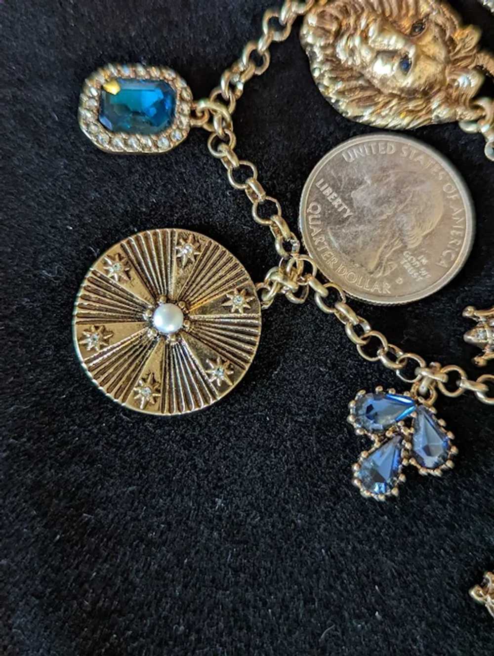 Oscar de la Renta necklace 22 charms multi-strand… - image 4