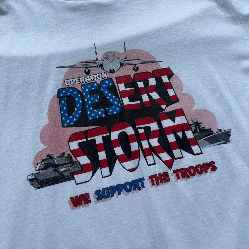 Vintage 80s operation desert storm usa t shirt - image 3