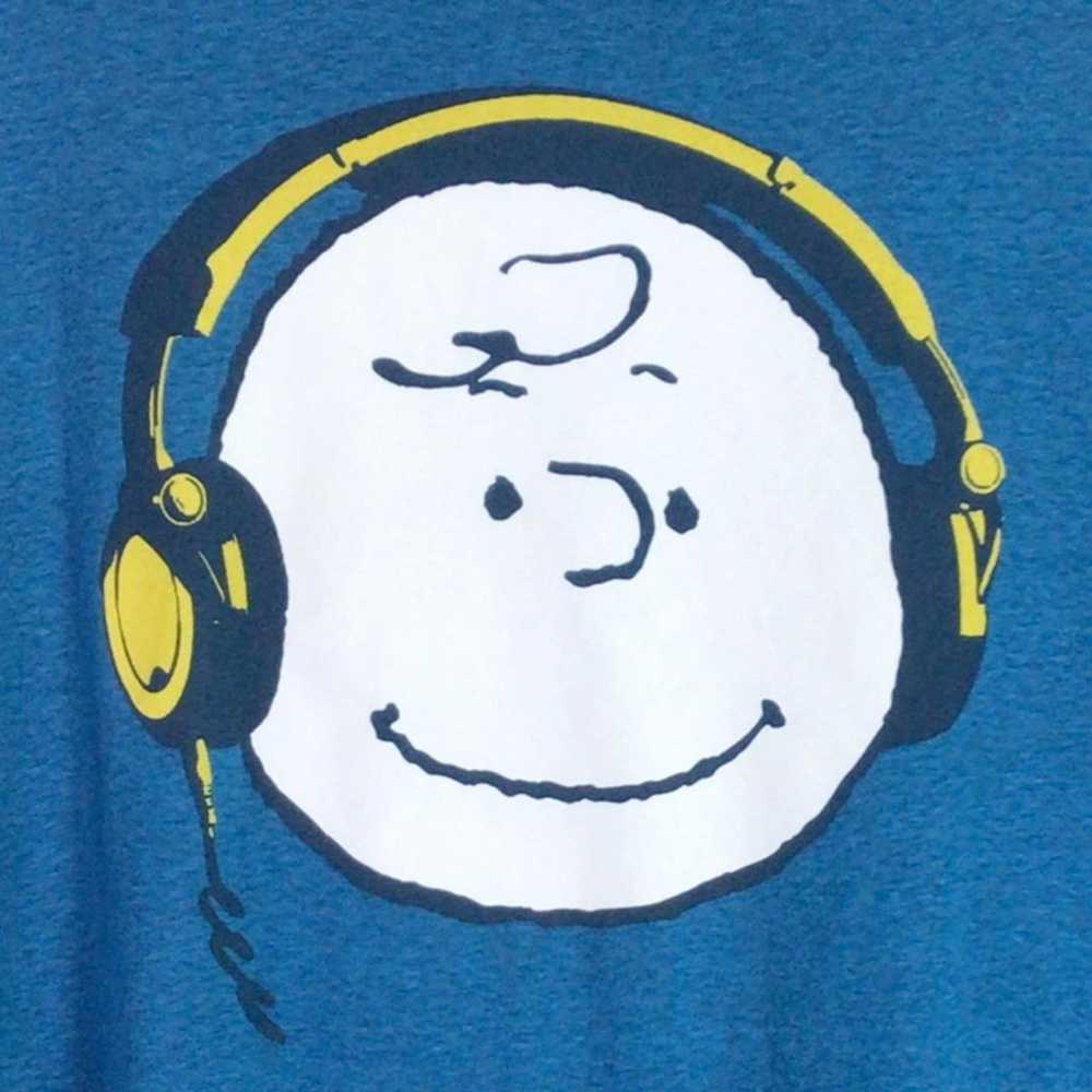 Peanuts Charlie Brown music gamer T Shirt Blue 2X… - image 2