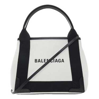 Balenciaga Navy cabas leather crossbody bag