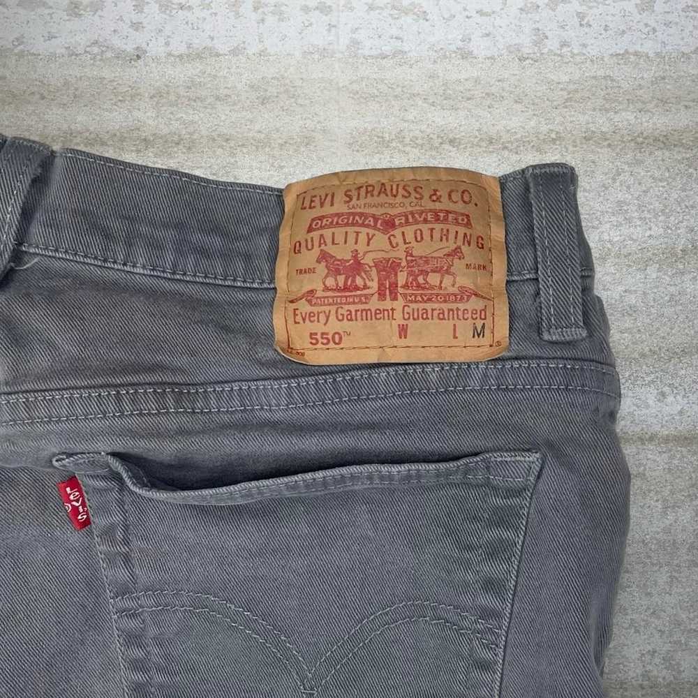 Vintage Levis Jeans 550 Relaxed Fit Tapered Smoke… - image 4