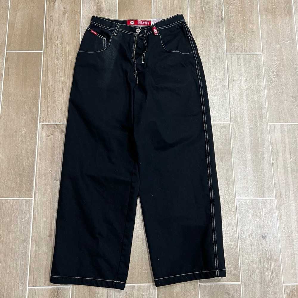 JNCO Black Jeans Tribals Red Crown 33x32 TTS (ref… - image 4