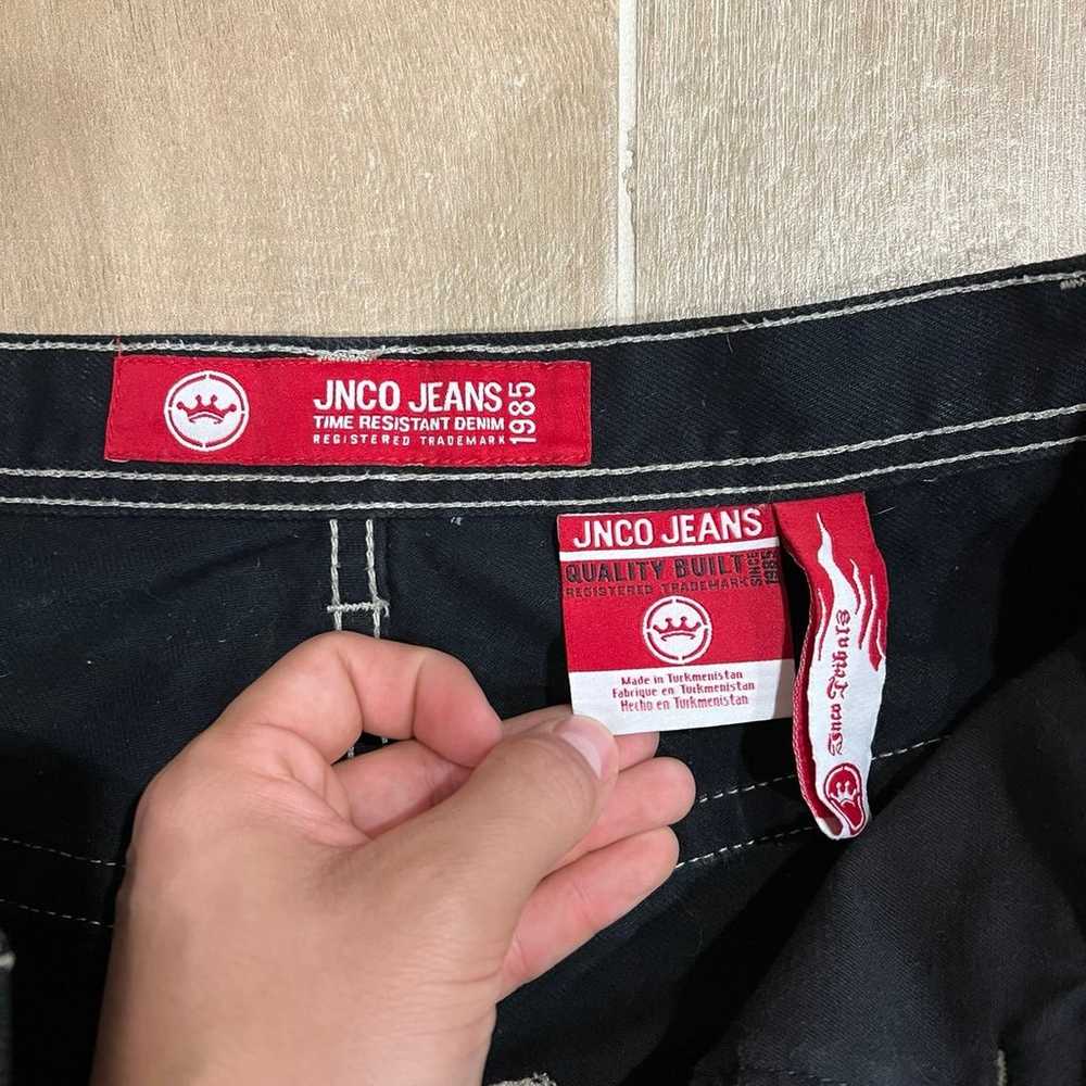 JNCO Black Jeans Tribals Red Crown 33x32 TTS (ref… - image 7
