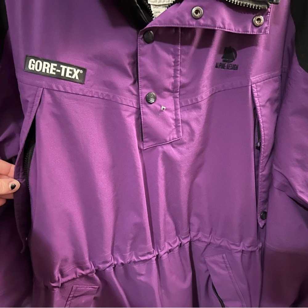 Purple Vintage Alpine Design Goretex Pullover Par… - image 3