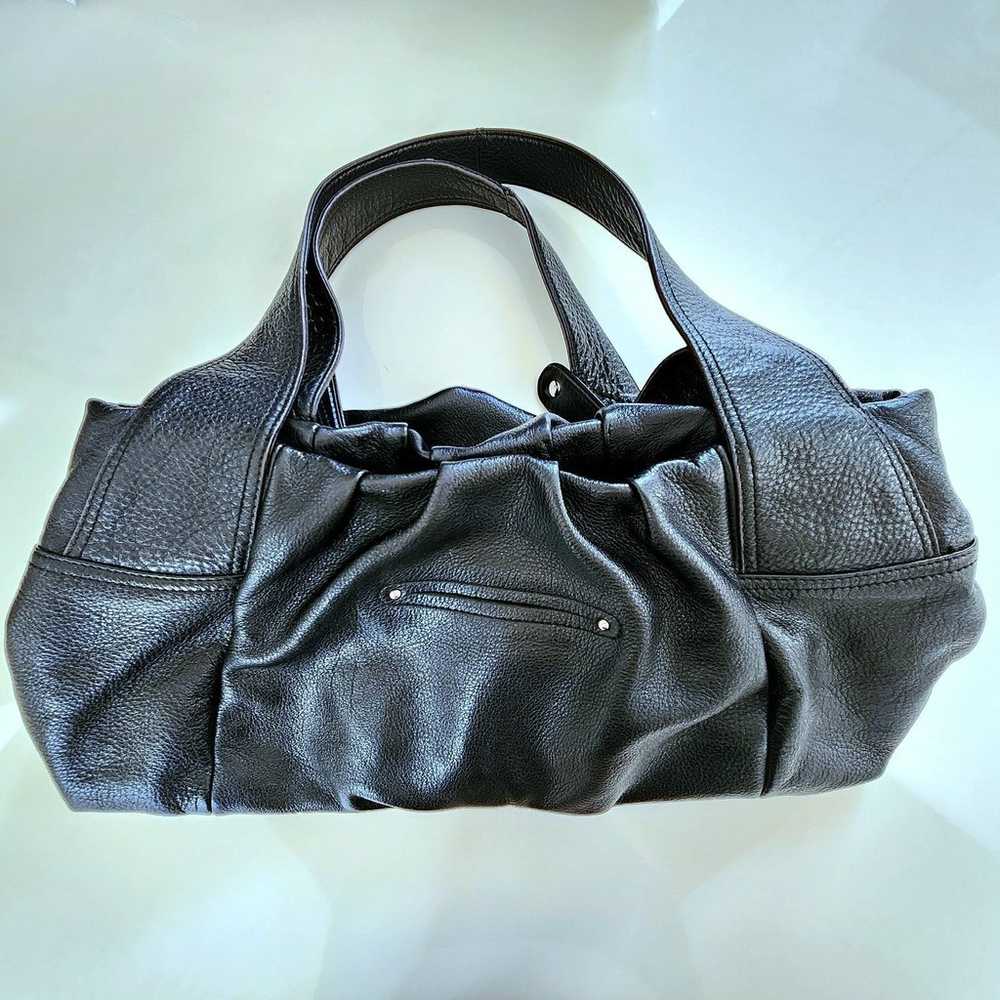 B. Makowsky Black Leather Studded Bag - image 2