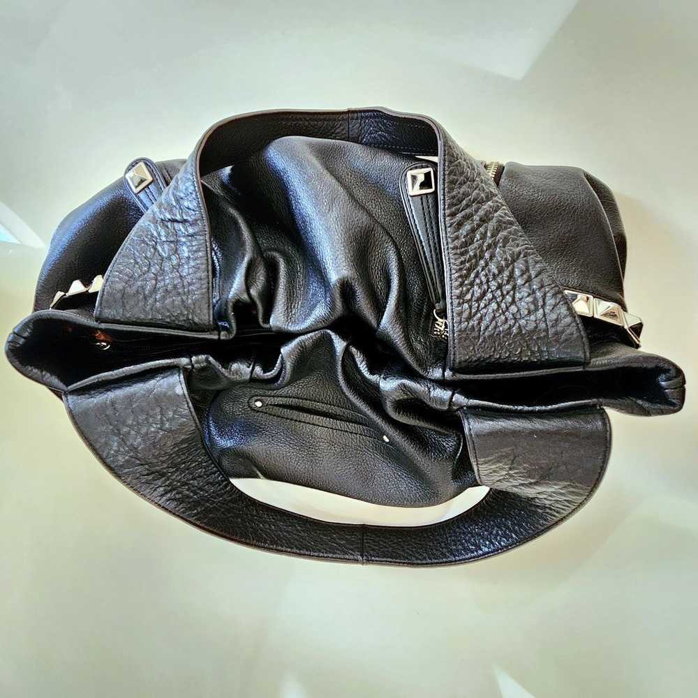 B. Makowsky Black Leather Studded Bag - image 3