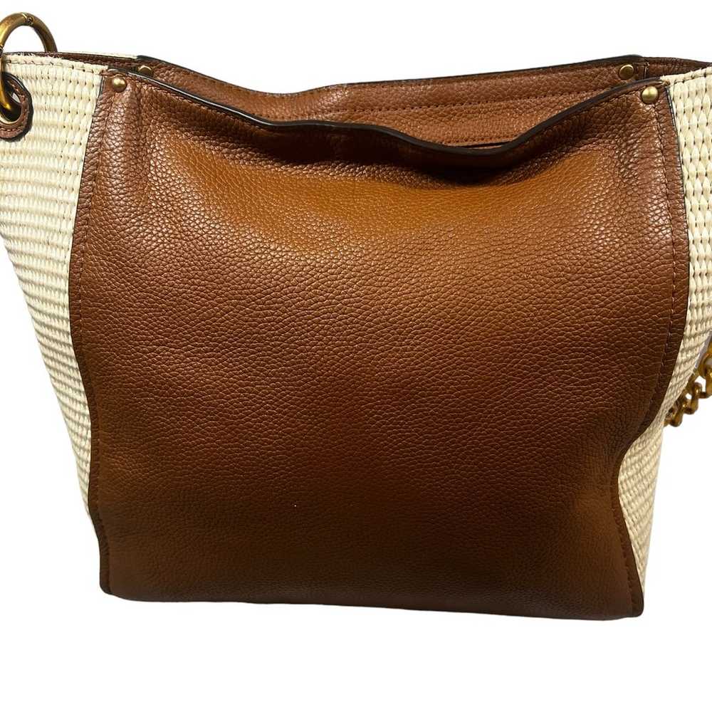 Tory Burch Leather and Straw Everly Hobo - image 3