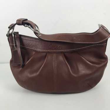 Coach Leather Hobo Handbag Brown Chocolate Color I