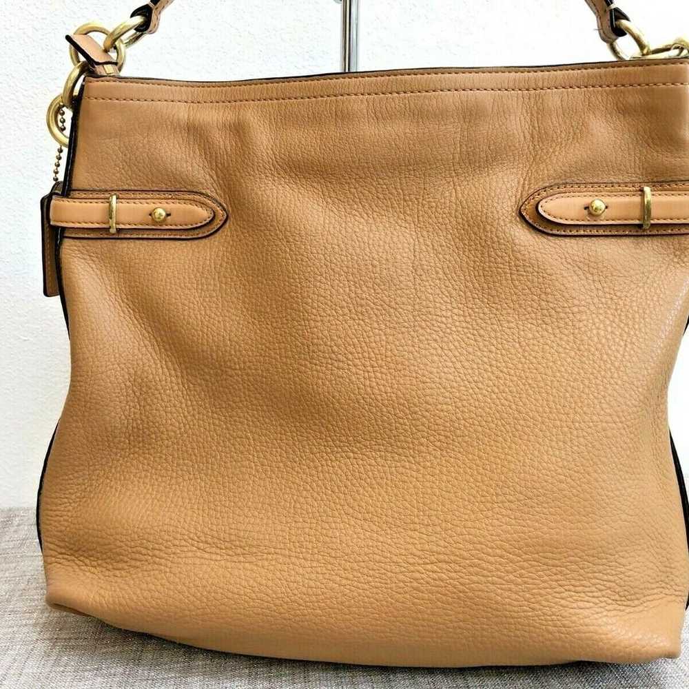 Coach Colette Pebble Leather Tall Hobo 16457, Tan… - image 2