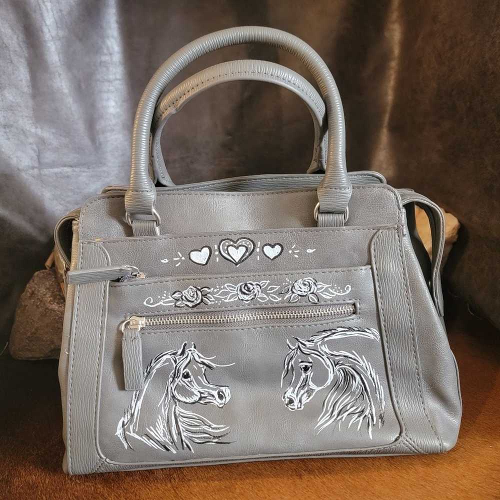 Horse Hand Painted handbag Arabian horse original… - image 2