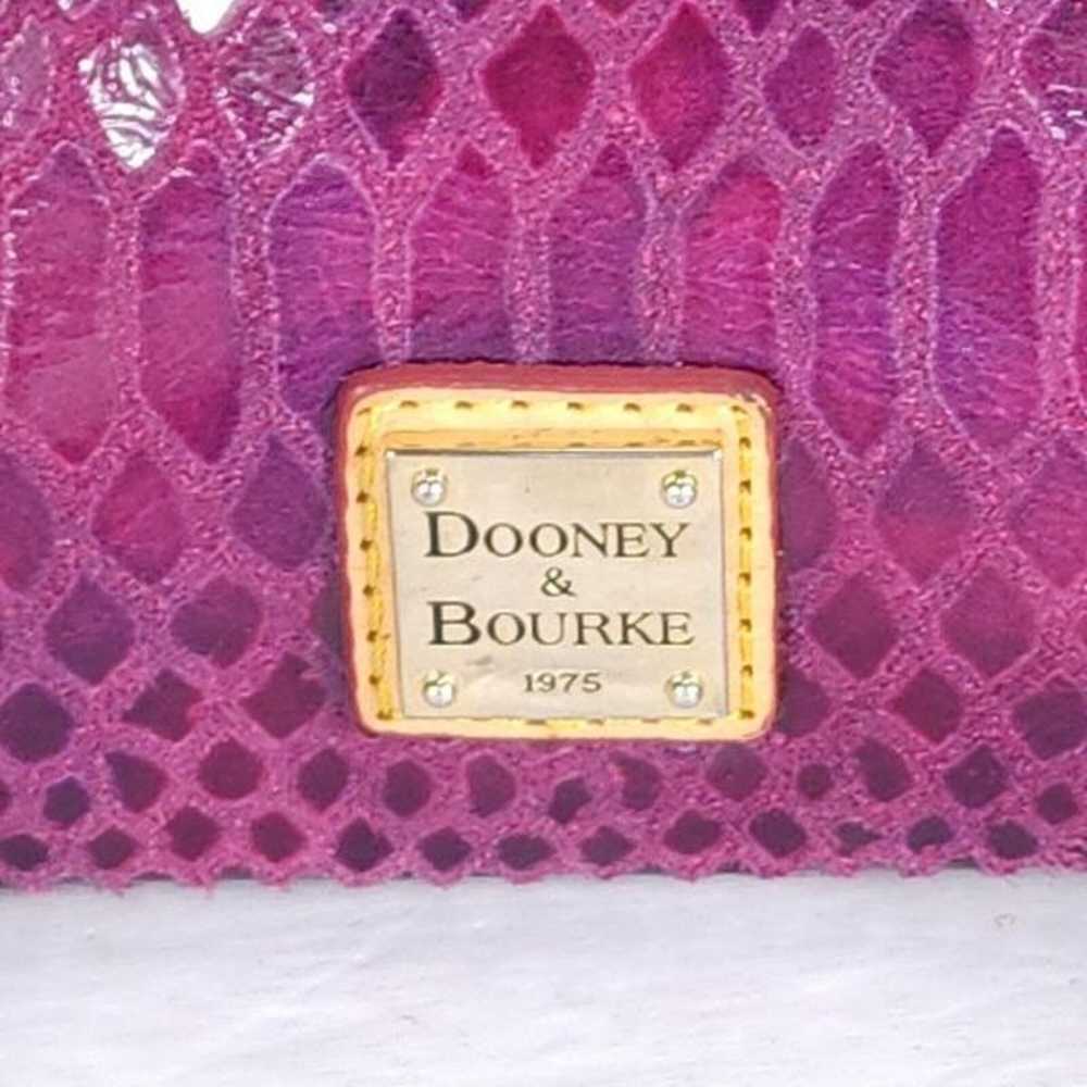 Dooney & Bourke Women's Raspberry Leather Snakesk… - image 8