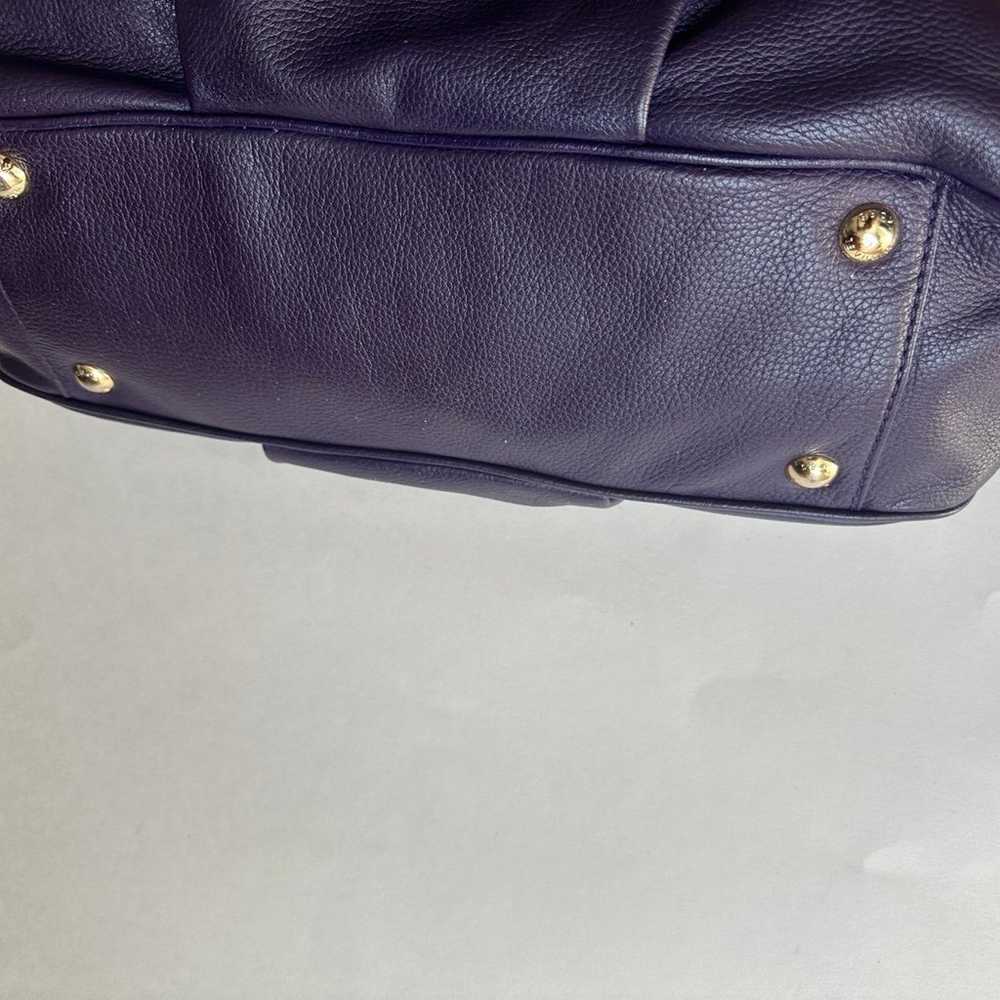 Michael Kors Fulton Purple Pebbled Leather Should… - image 8