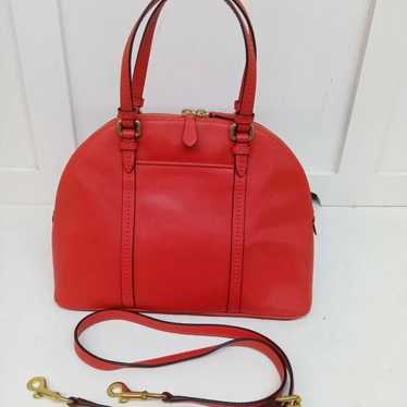 Coach F25671 Peyton Leather Cora Domed Satchel Per