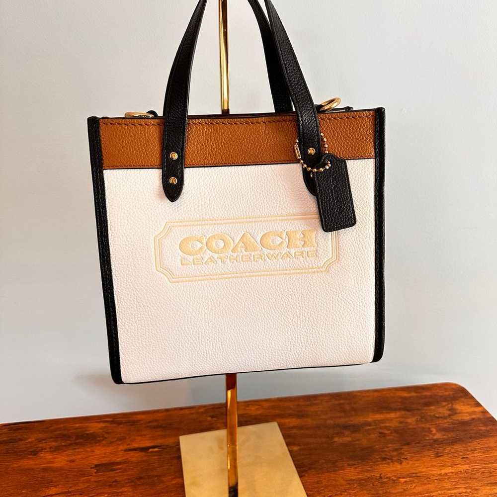 Coach Field Tote 22 Color Block with Coach Badge - image 1