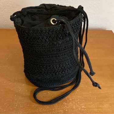 Prada embroidered bucket bag