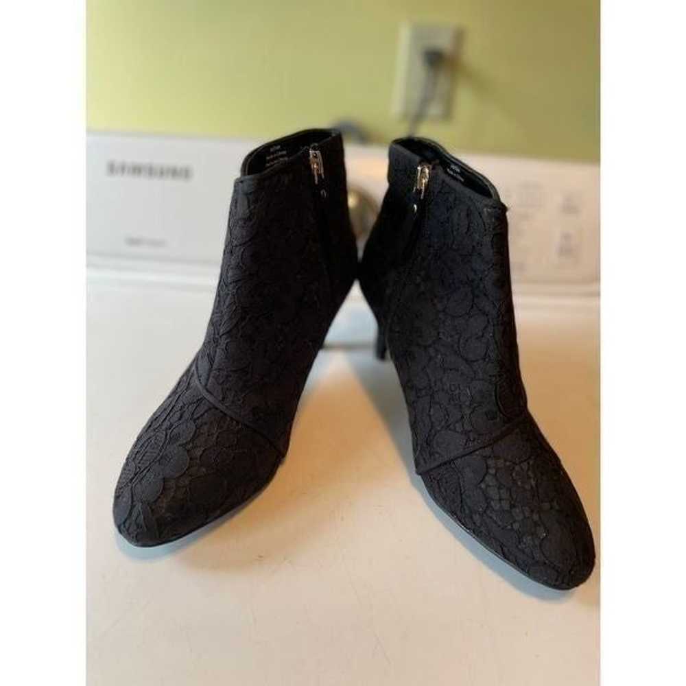 Kelly and Katie Black Booties with Lacey Fabric (… - image 2