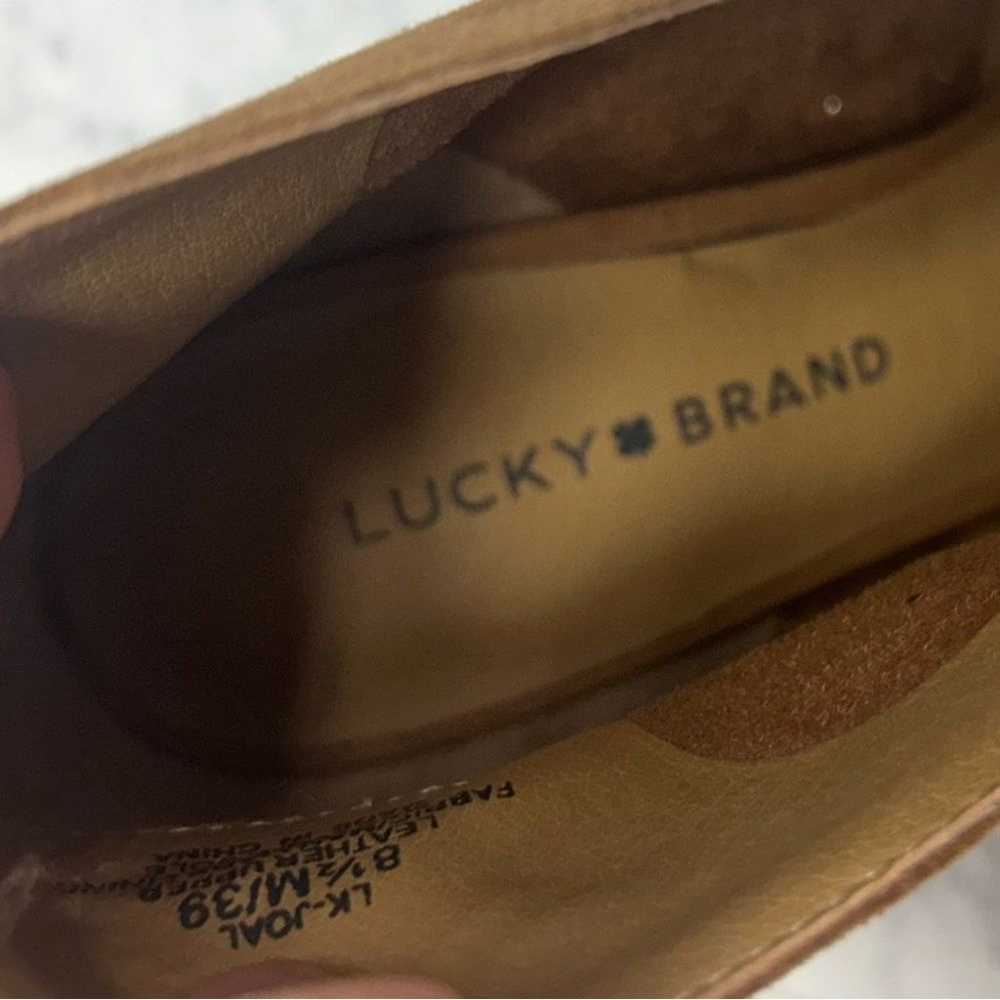 Lucky Brand Heels Joal Women's Brown Suede Leathe… - image 12