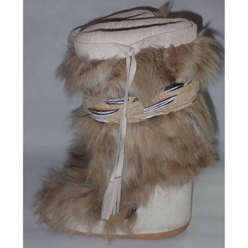 Aldo Modes Beige Suede & Faux Fur Yeti Snow boots… - image 1