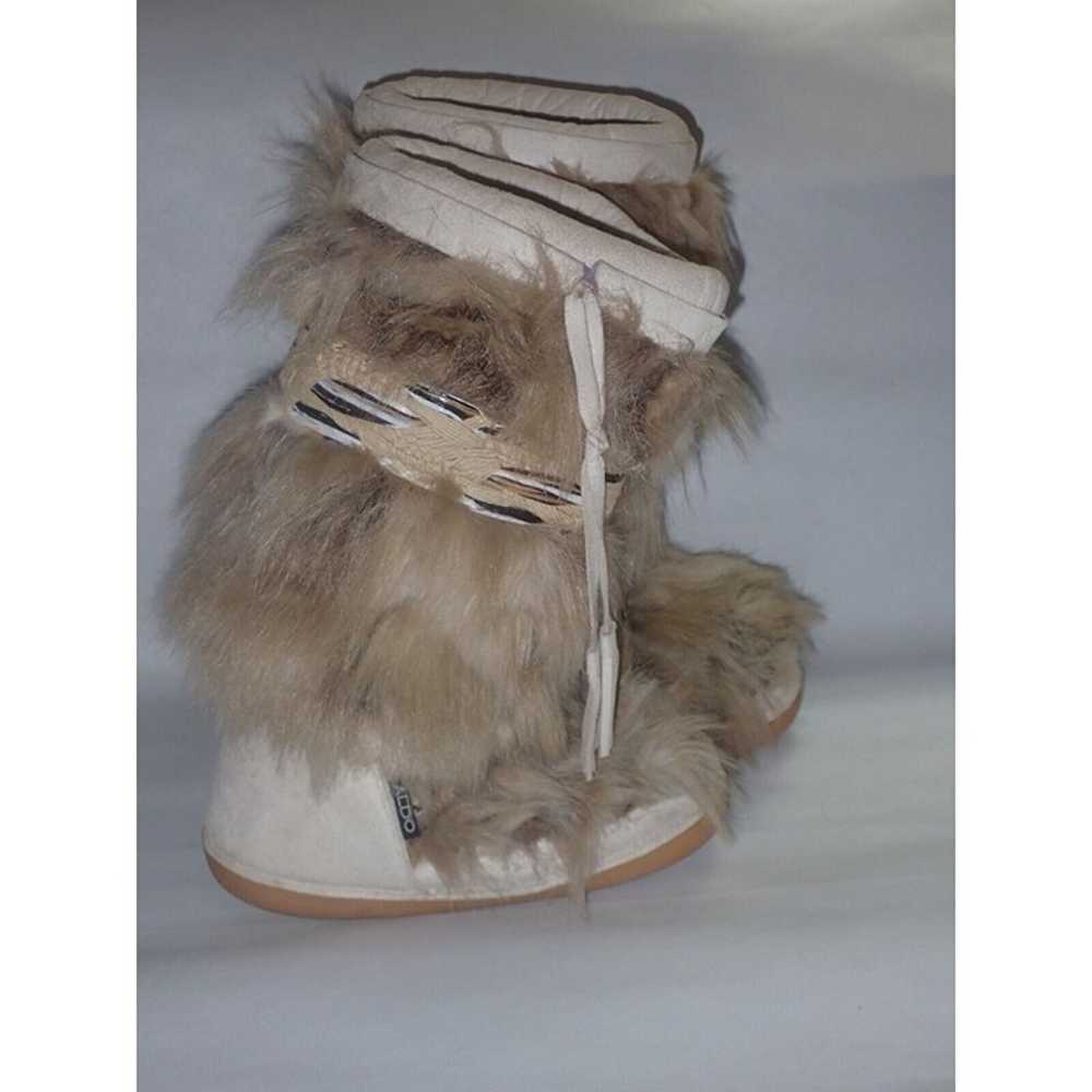 Aldo Modes Beige Suede & Faux Fur Yeti Snow boots… - image 3