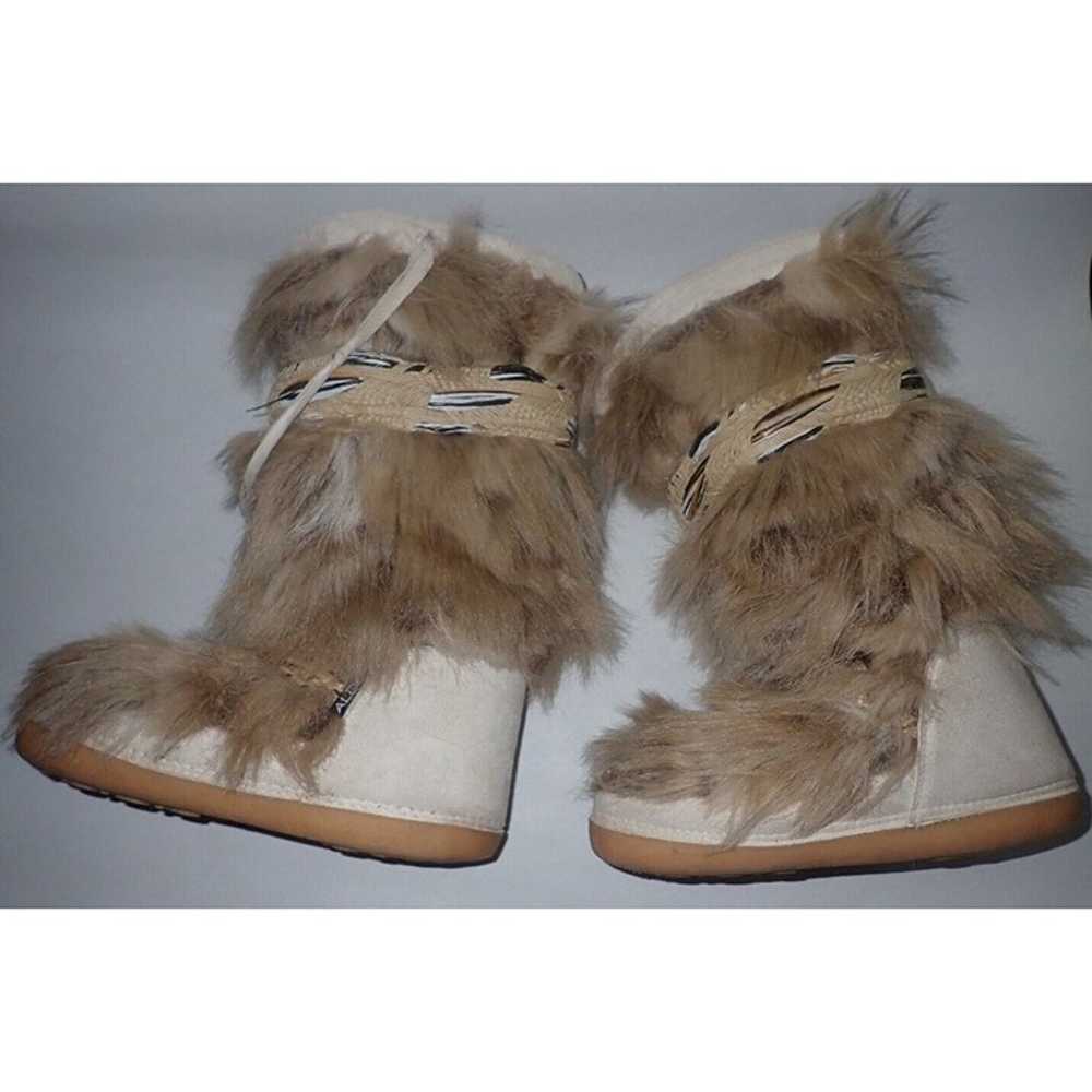 Aldo Modes Beige Suede & Faux Fur Yeti Snow boots… - image 7