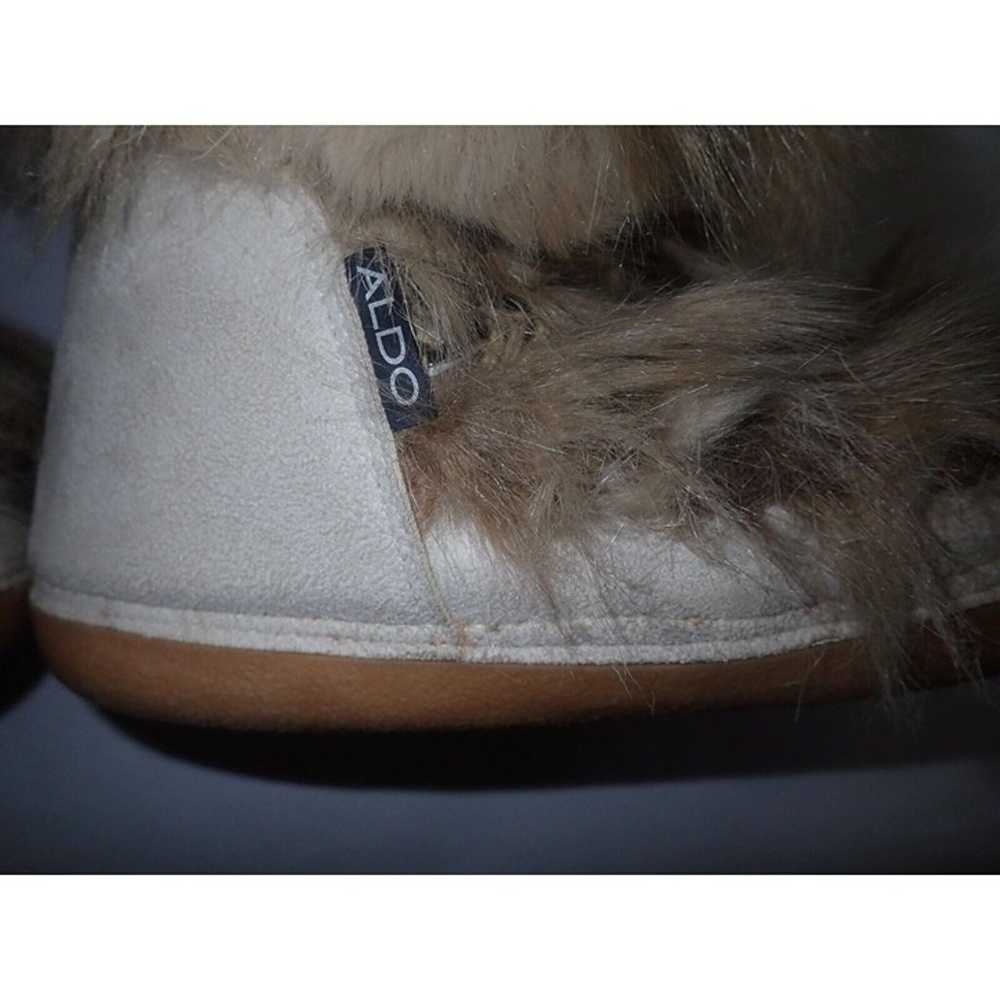 Aldo Modes Beige Suede & Faux Fur Yeti Snow boots… - image 9