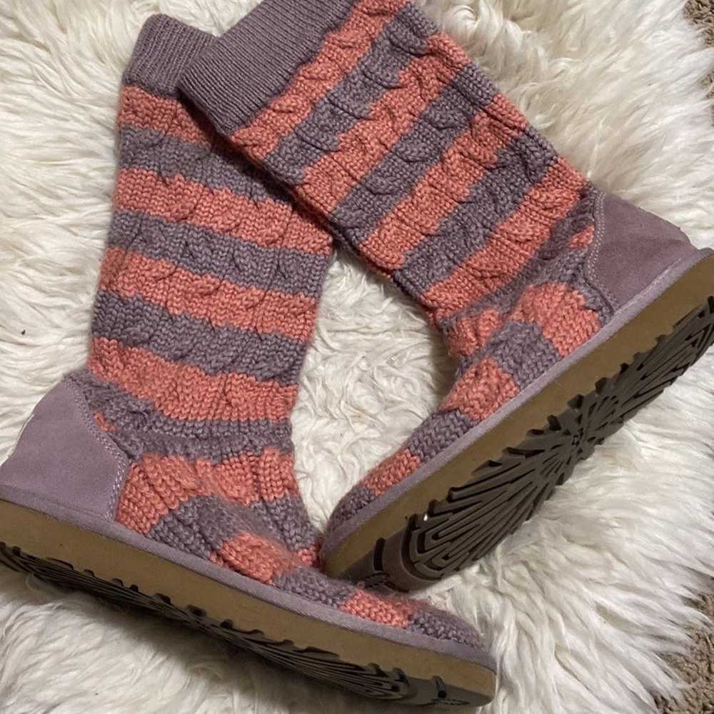 UGG Cable Knit Boots In stivale donna pink/ lilac… - image 2