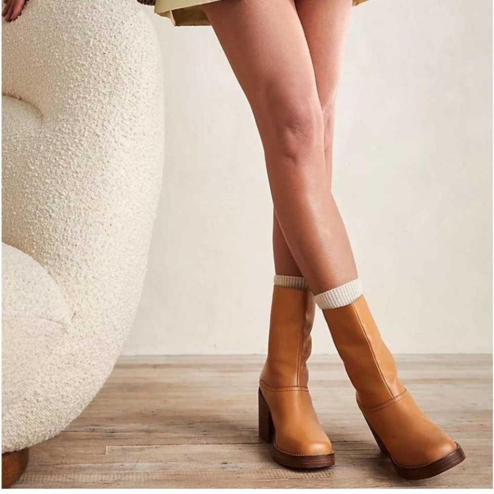 Free People Portwood Heel Boots Size 38 Tan Brown - image 10