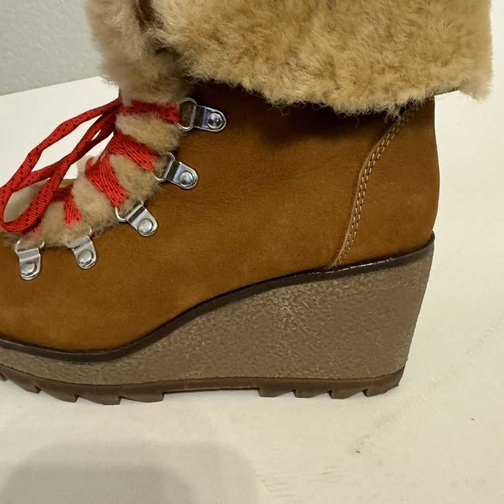 J Crew Women's Nordic Wedge Winter Boots Fur Line… - image 3