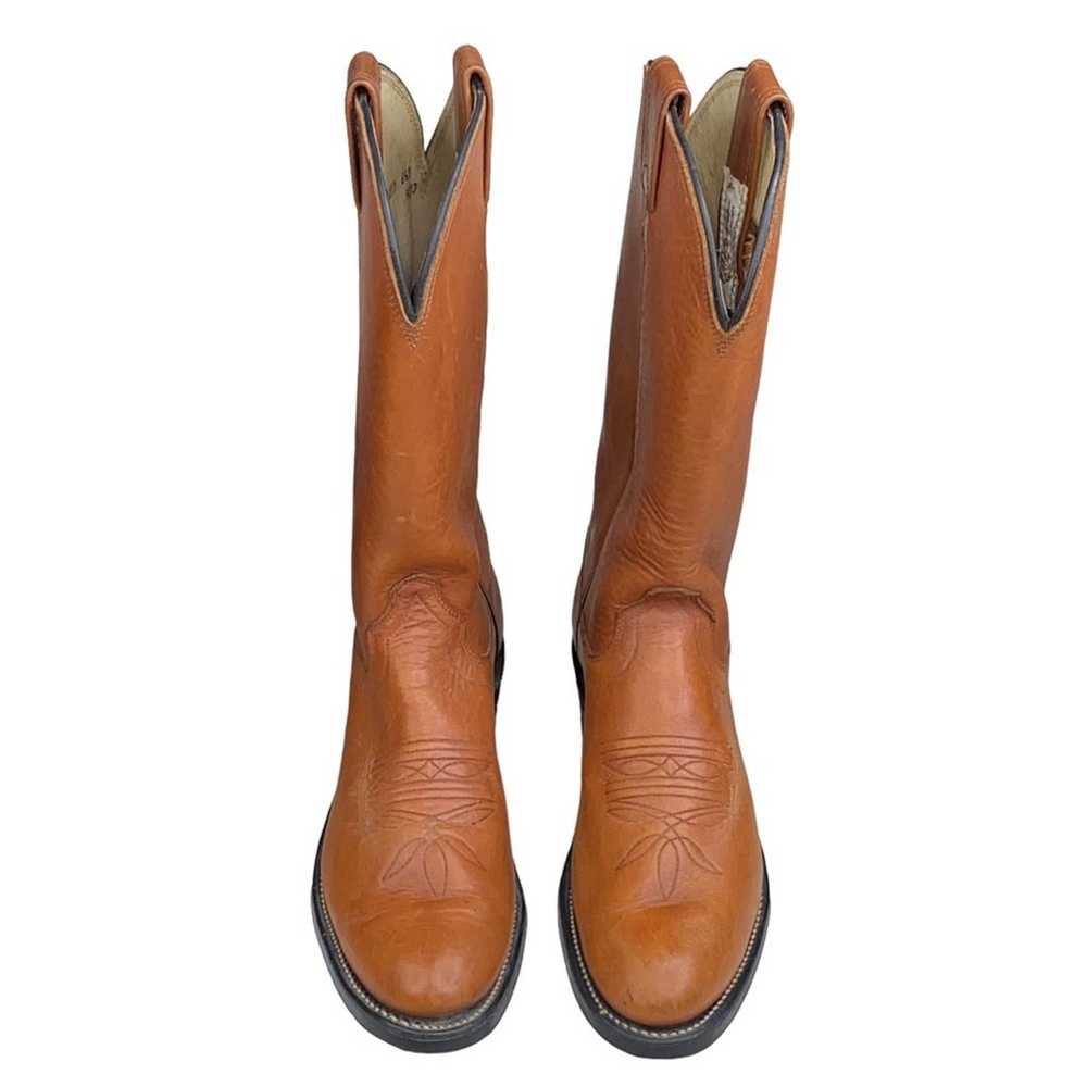 Olathe Women’s Honey Brown Pull on Cowboy Boots S… - image 4