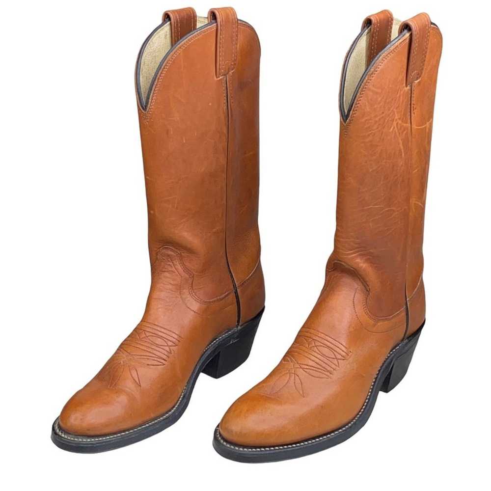 Olathe Women’s Honey Brown Pull on Cowboy Boots S… - image 5