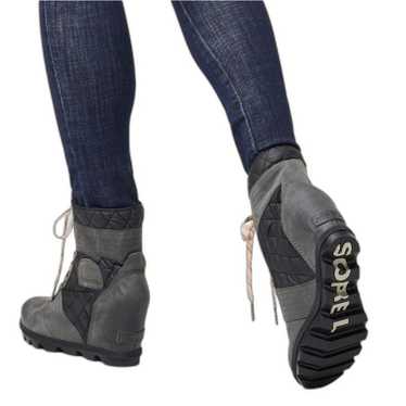 Sorel NWOT Lexie Green & Black Lace Up Wedge Heel… - image 1