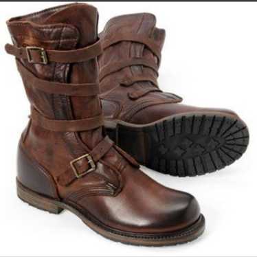 Vintage shoe Co. Jennifer Tanker Boots Brown leat… - image 1