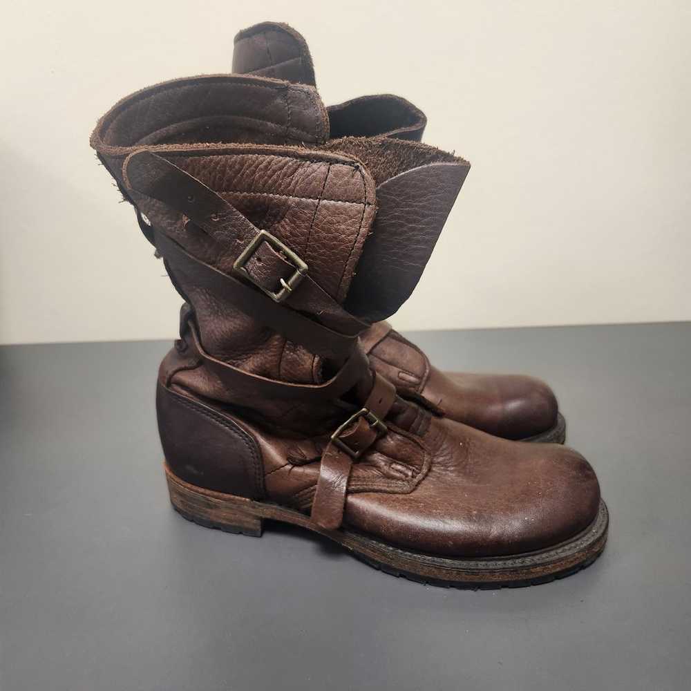 Vintage shoe Co. Jennifer Tanker Boots Brown leat… - image 3