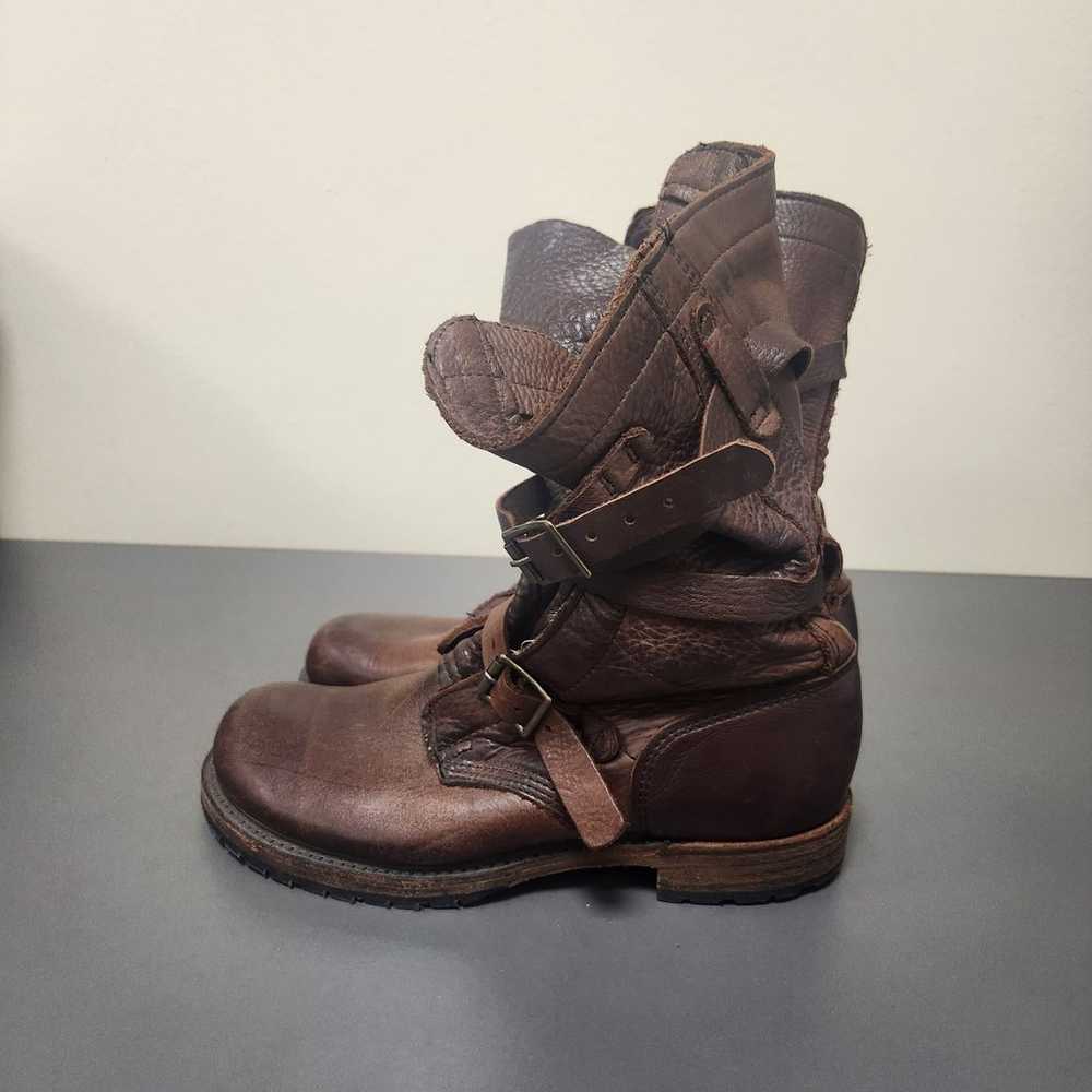Vintage shoe Co. Jennifer Tanker Boots Brown leat… - image 5