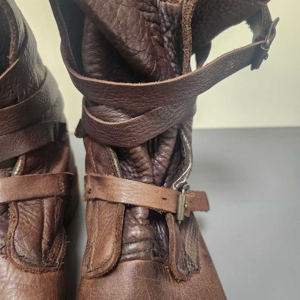 Vintage shoe Co. Jennifer Tanker Boots Brown leat… - image 8
