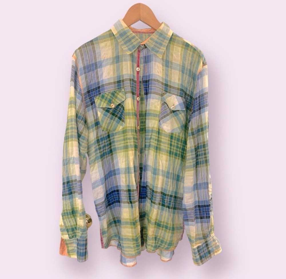 Arnold Zimberg Arnold Zimberg Plaid Button Down T… - image 1