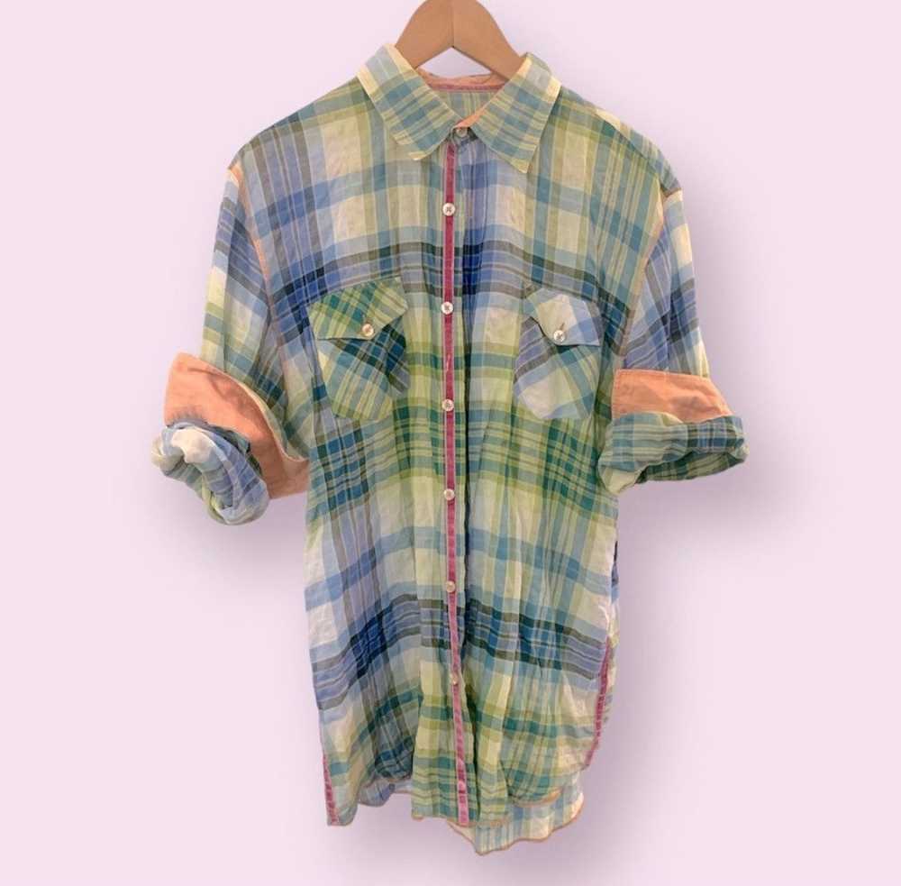 Arnold Zimberg Arnold Zimberg Plaid Button Down T… - image 2