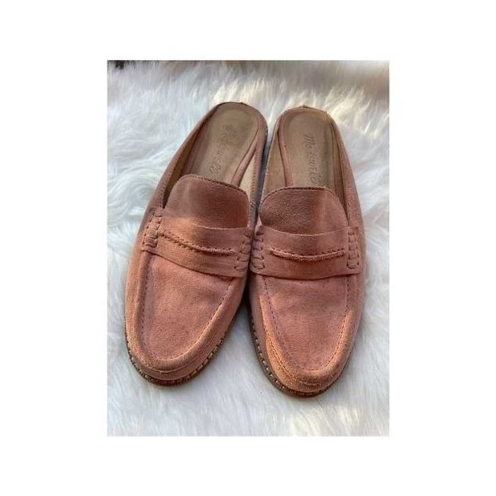 Madewell elinor mules pink suede loafer size 6 - image 2