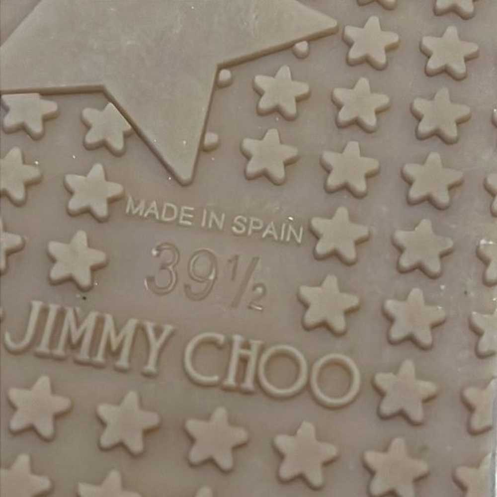 Jimmy Choo Black Suede Stars Mesh Round Toe Espad… - image 12