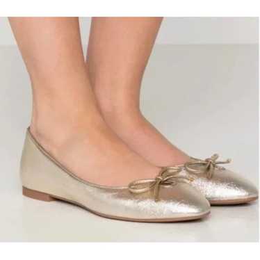 Stuart Weiztman Gold Ballet Flats Size 6.5 Gabby … - image 1
