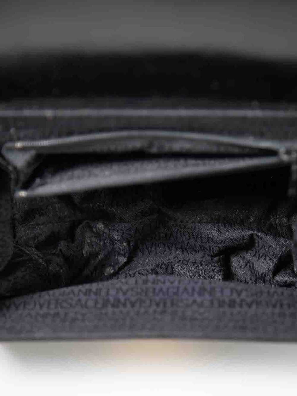 Versace Black Leather Vanity Top Handle Bag - image 5