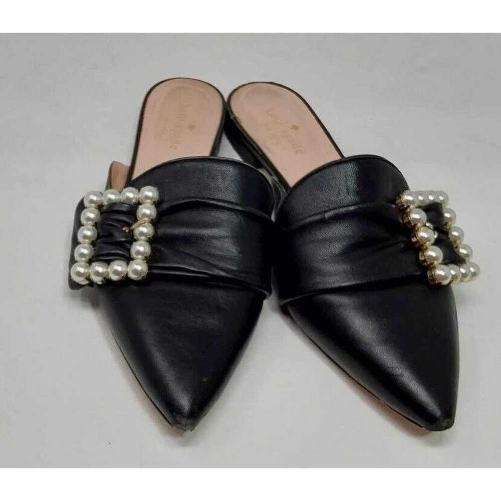 Kate Spade Mules Shoes Womens 7.5 Black Leather F… - image 2