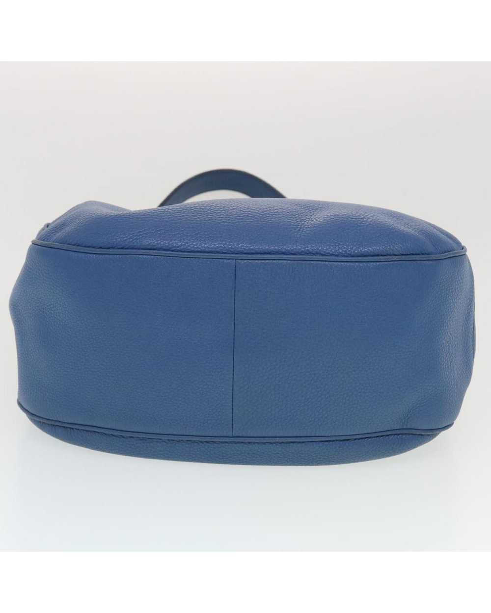 Prada Blue Leather Shoulder Bag with Rubbing Surf… - image 5